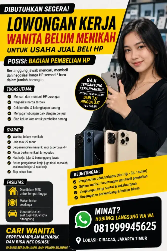 cewek belum menikah siap kerja