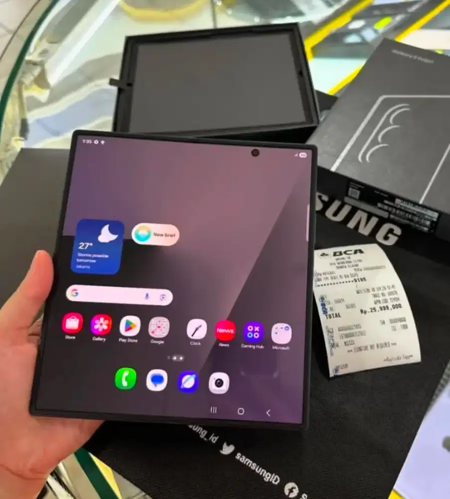Samsung z fold 7 12/512GB 3 bulan pakai like new