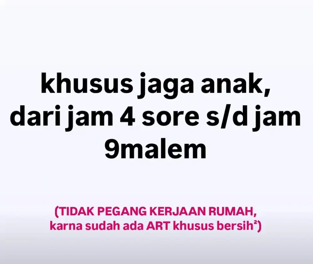Ibu2 jaga anak pp (4sore - 9malem)