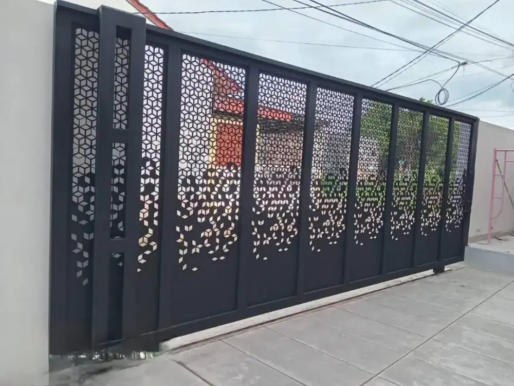 Pintu gerbang plat cating laser