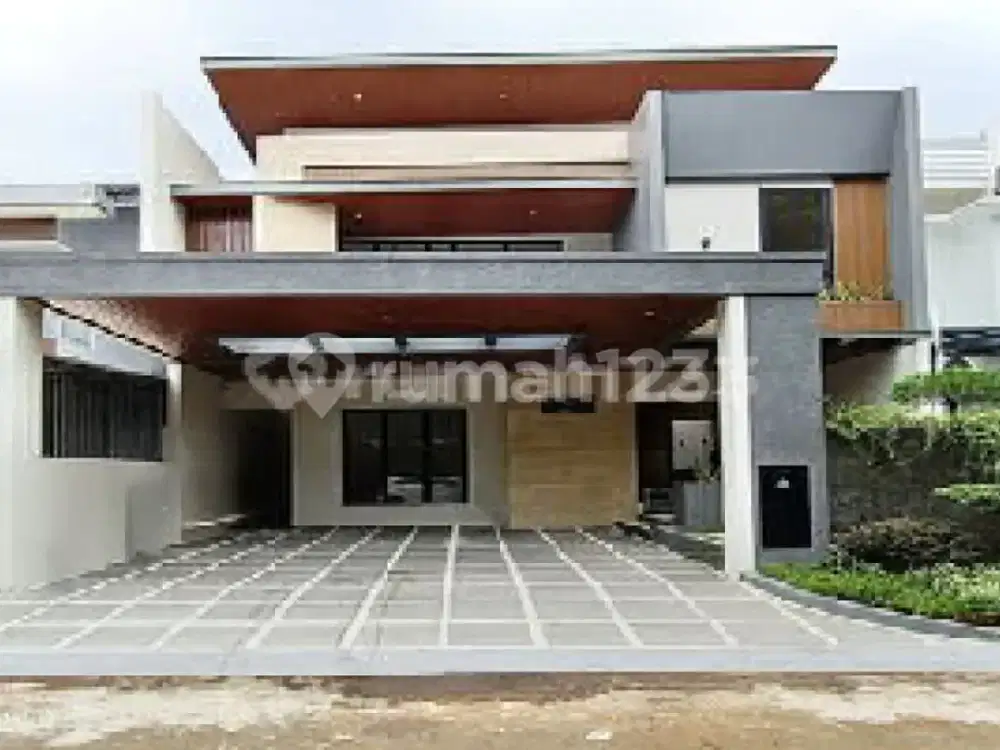Rumah Baru Modern Kontemporer Desain Ada Taman Dan Balkon Di Bsd