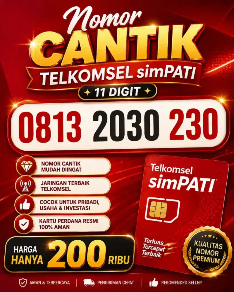 Nomor cantik simpati 11 digit telkomsel rapih