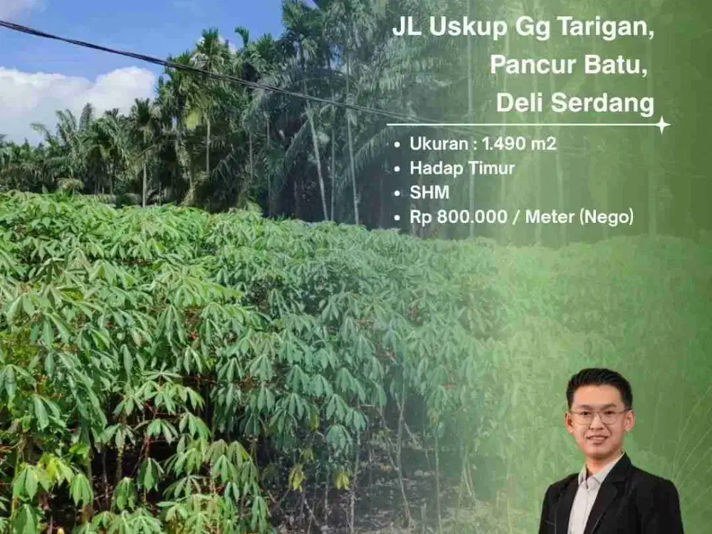 DI JUAL CEPAT TANAH DI JALAN USKUP GG TARIGAN