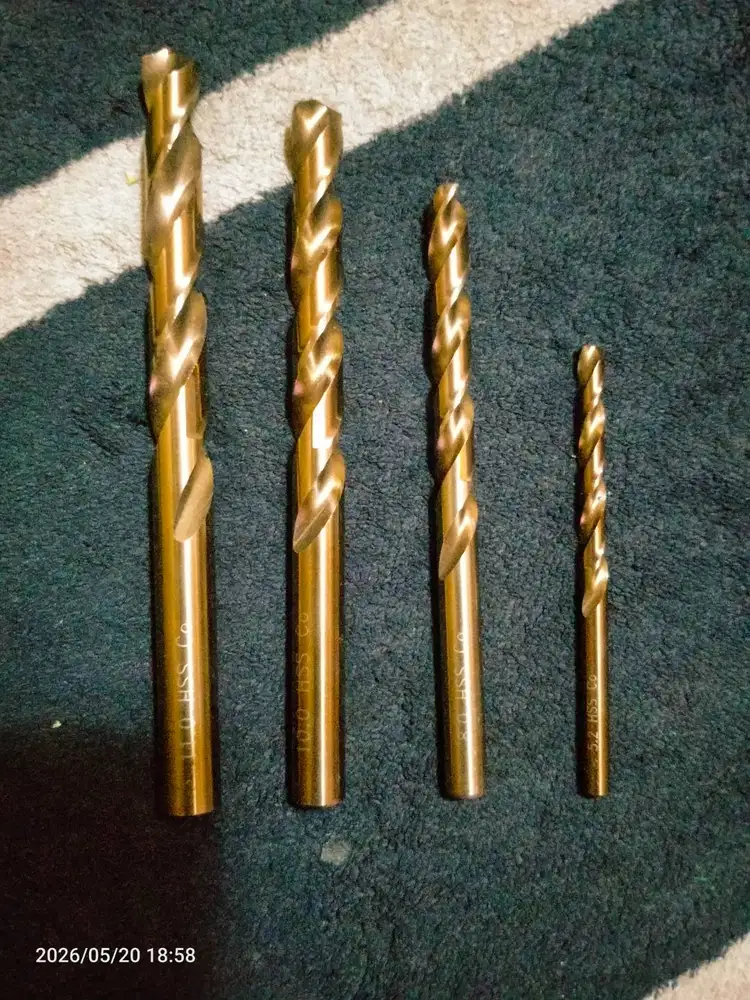 jual mata bor merek HSS co ukuran 5, 8 ,10, 11 mm baru .