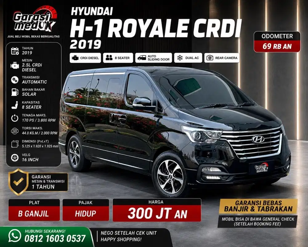 Hyundai H-1 H1 H 1 Royale CRDI 2019 Antik Low KM Murah Bekas Ganjil