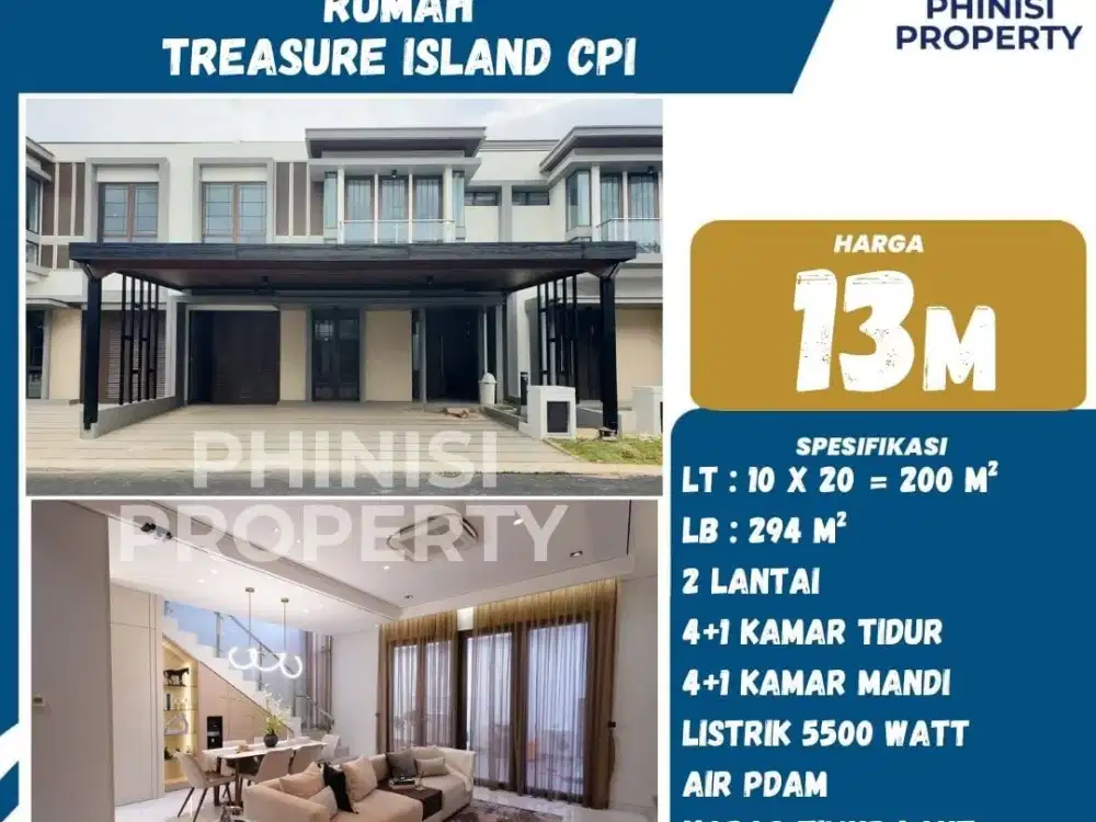 Dijual Rumah Mewah Full Furnish di Treasure Island CPI Kawasan Elite