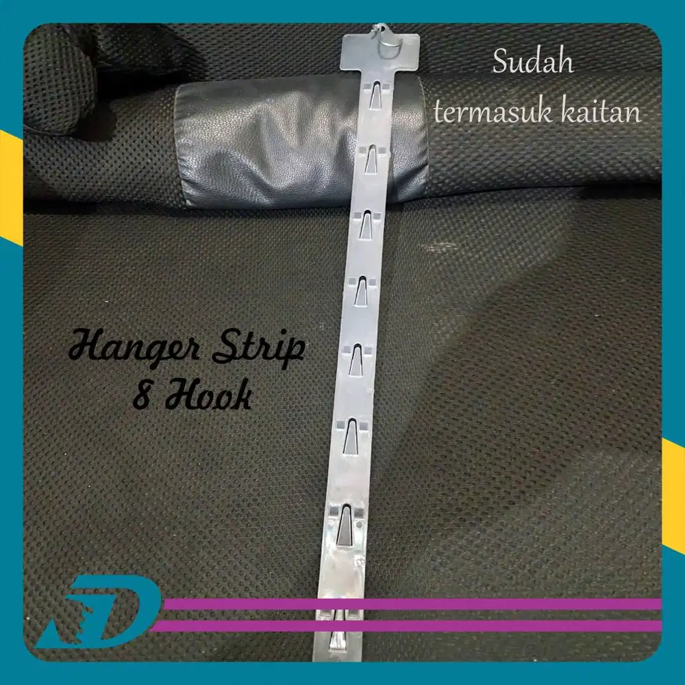 Gantungan Strip - Hanger Strip - Hook Strip 8 in Plastik