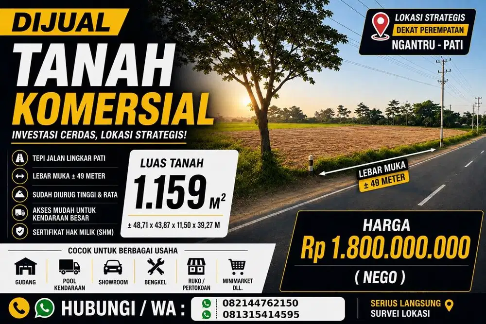 Di jual Tanah Komersial di Kabupaten Pati