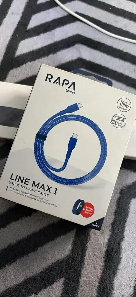 RAPA tech LINE MAX I  USB C to C Cable 100W Blue