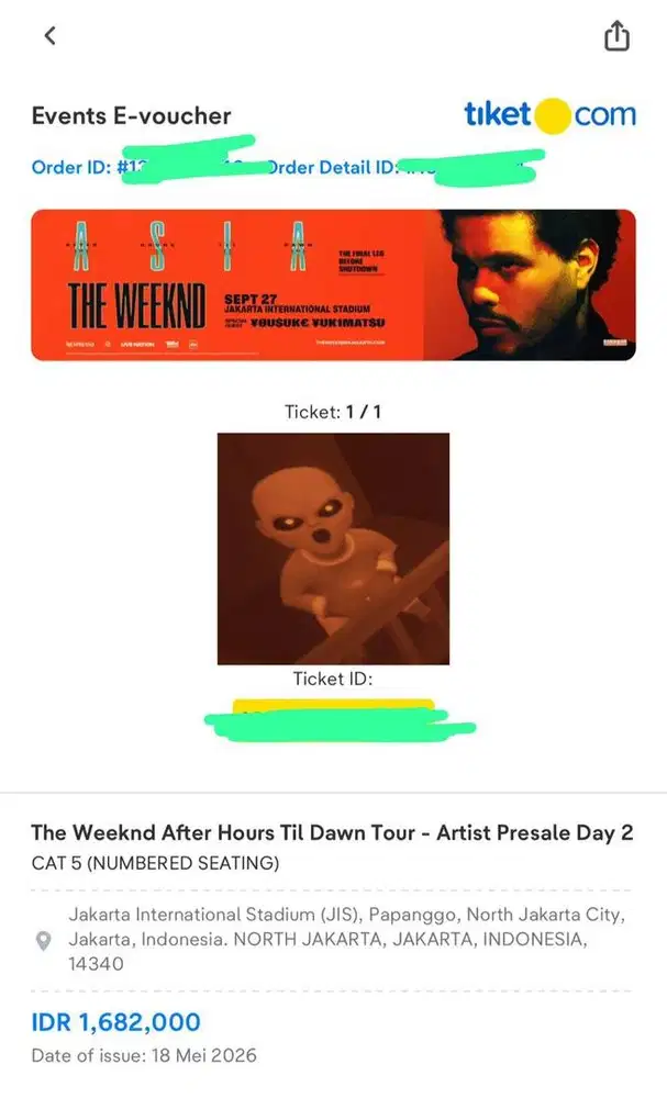 WTS THE WEEKND AFTER HOURS TILL DOWN TOUR JKT