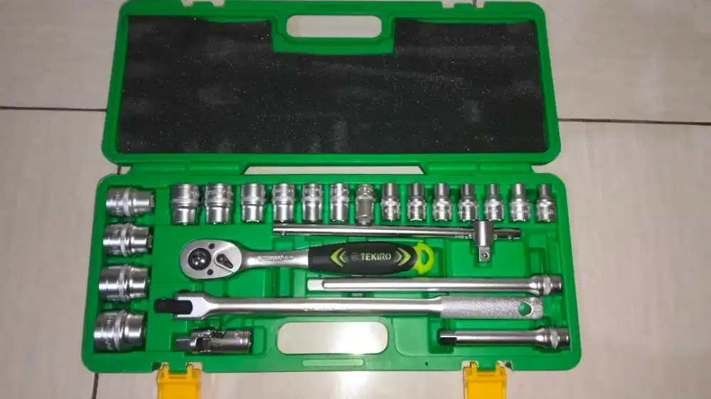 TEKIRO Socket Set 1/2 DR 24 PCS 6PT Original Lengkap Mulus