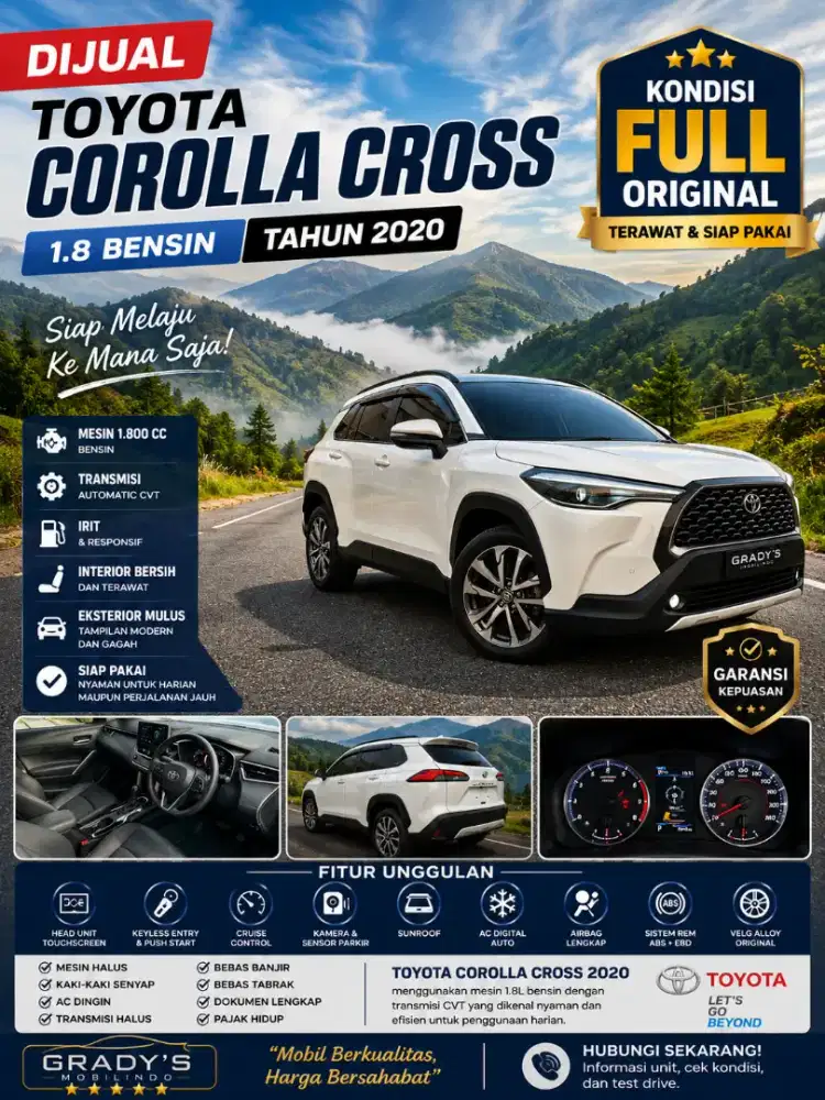 [Km 57Rb] Toyota Corolla Cross Bensin 2020