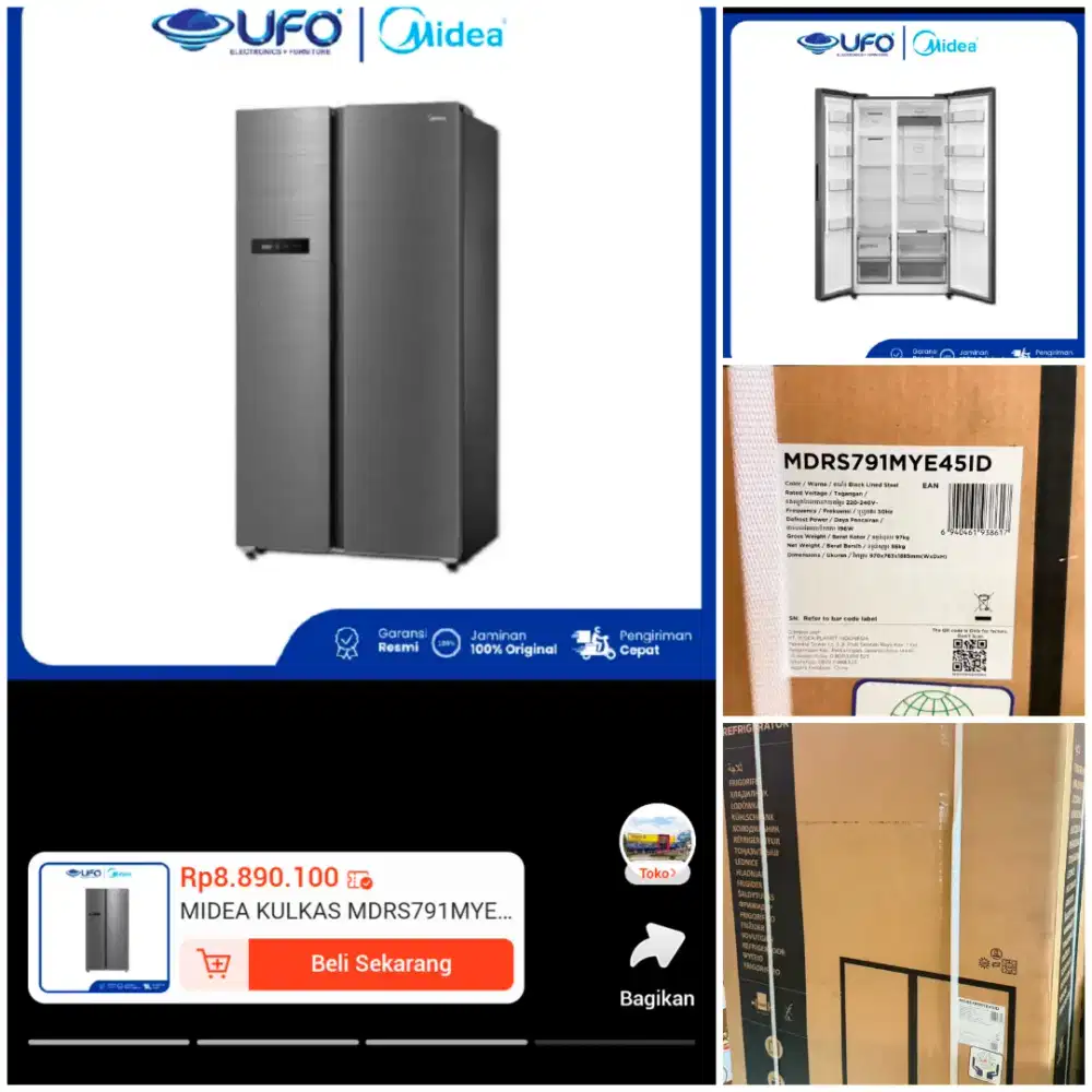 Kulkas Midea MDRS791MYE45ID (BNIB)