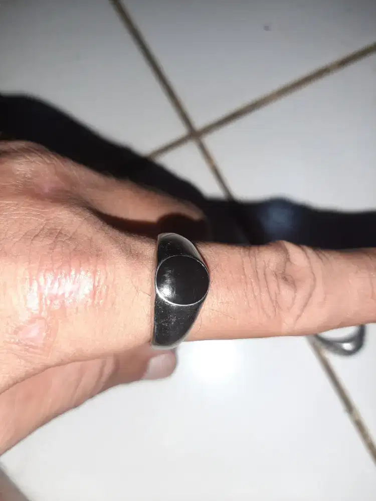 Jual cincin batu black oval sangat cantik