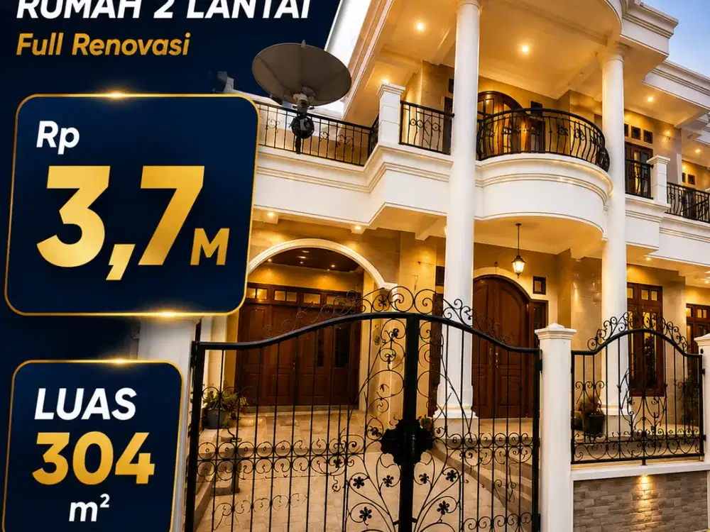 DIJUAL Rumah 2 lantai full renovasi di Villa Melati Mas Serpong