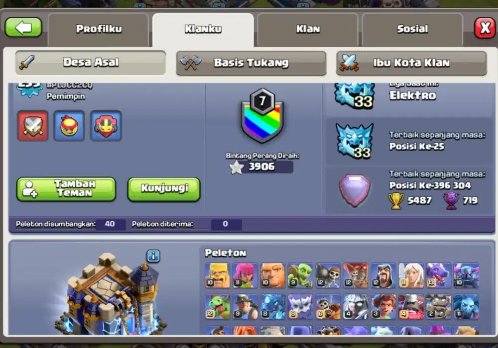 AKUN COC (CLASH OF CLANTS) TH 11 s/d TH 18 .. ADA 12 AKUN