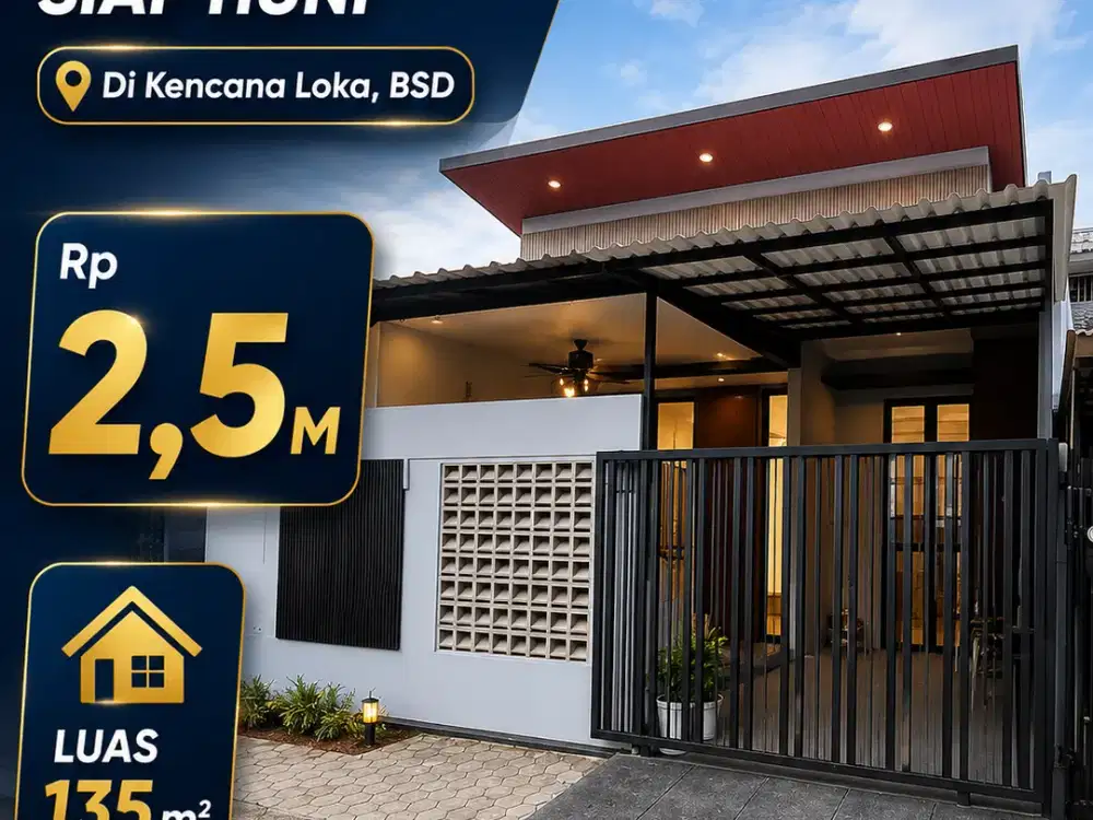 DIJUAL Ruah Cantik Siap Huni Di Kencana Loka bsd