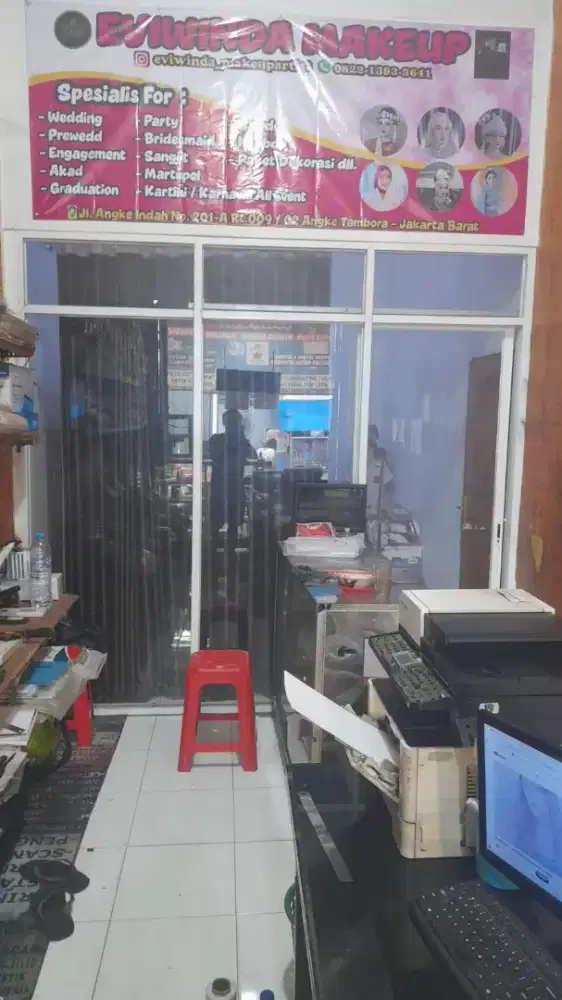 Kaca aluminium lengkap sama pintu sleding