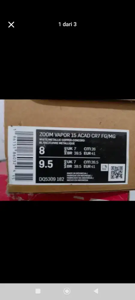 Dijual nike zoom vapor 15 acad cr7