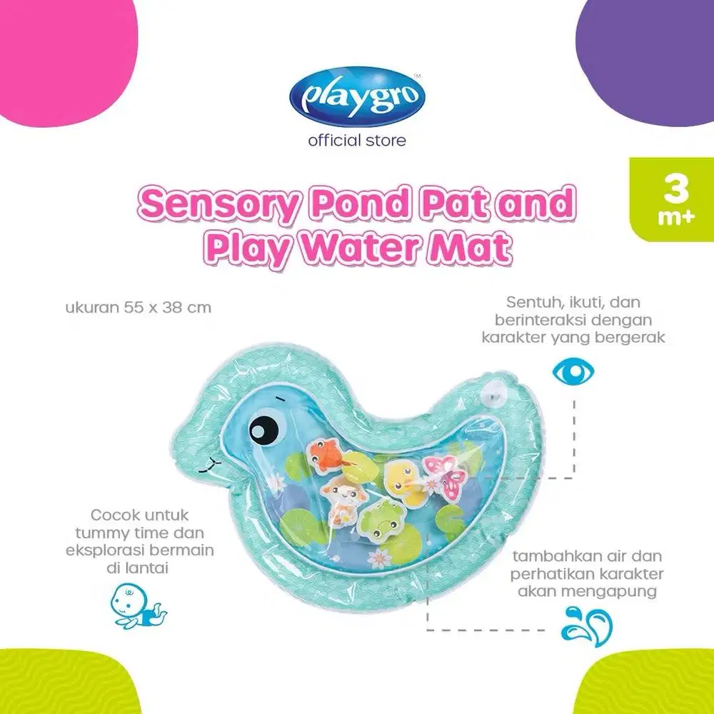 Playgro Sensory Pond Pat and Play Water Mat / Mainan Anak Sensorik