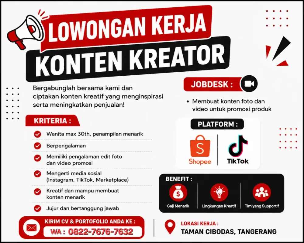 LOWONGAN KONTEN KREATOR