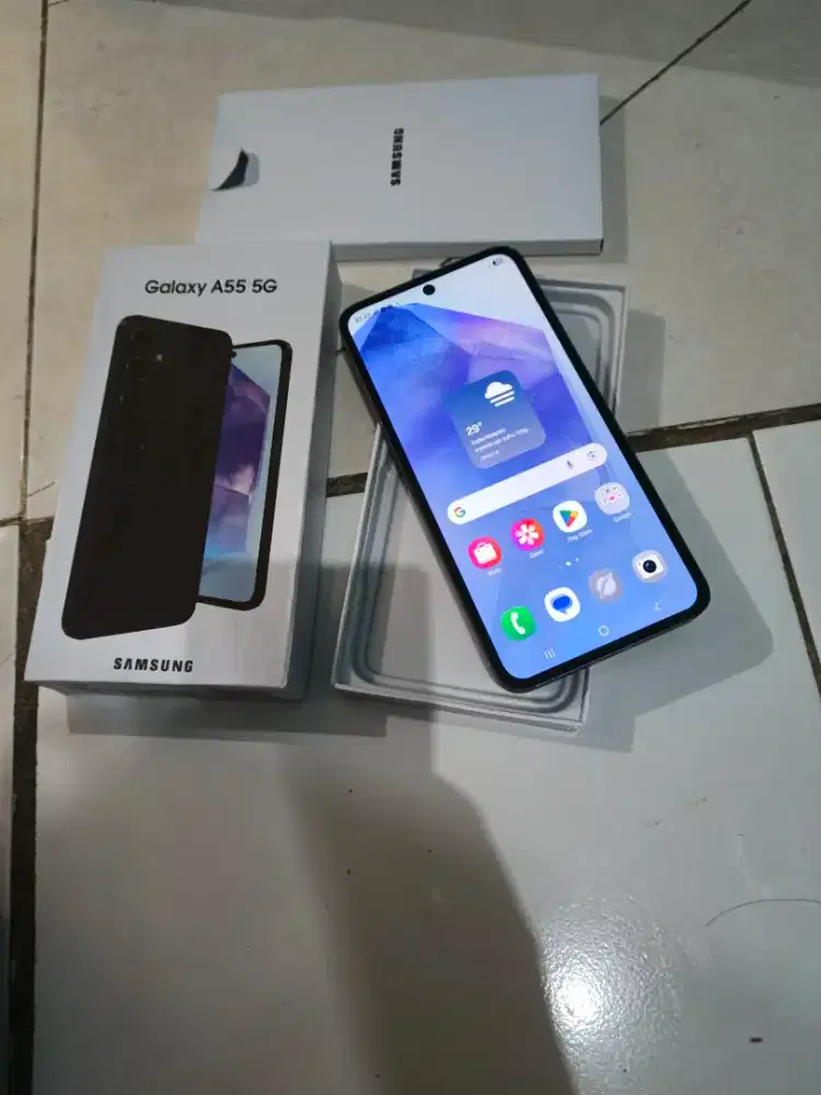 Samsung A55 8/256 fullset mluss 97%, lancar jyaa, finger aja kalibrasi