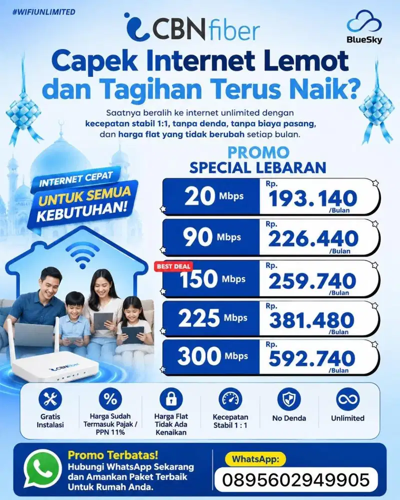 WIFI CBN DENGAN JARINGAN YANG STABIL