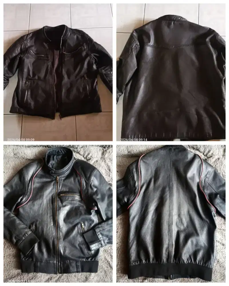 2 Buah Jaket Kulit Size M Obral