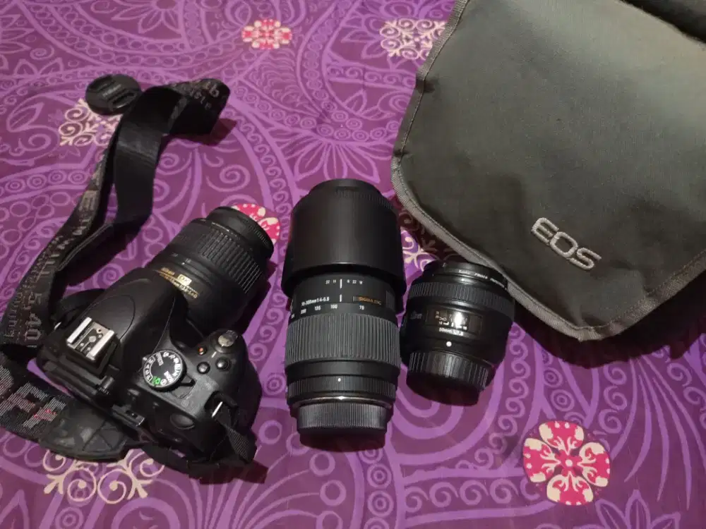 Kamera nikon d5100 fullset plus 2 lensa
