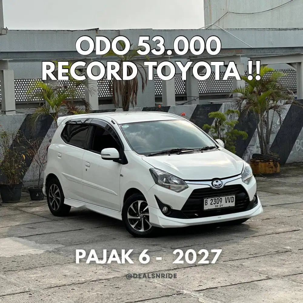 ODO 53.000 ANTIKK !! PAJAK 6/2027 TOYOTA AGYA G TRD 2019 MULUS BANGET