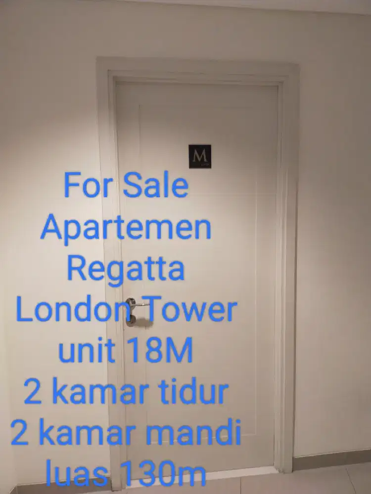 Apartemen dijual tower London lantai 18