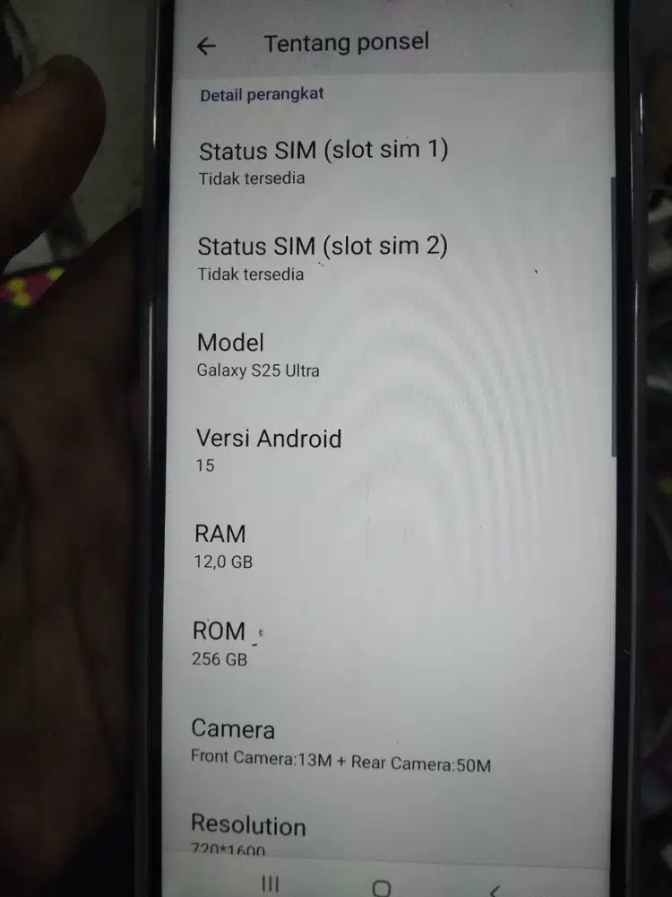 Jual hp lagi BU hp Samsung galaxy S25 ULTRA
