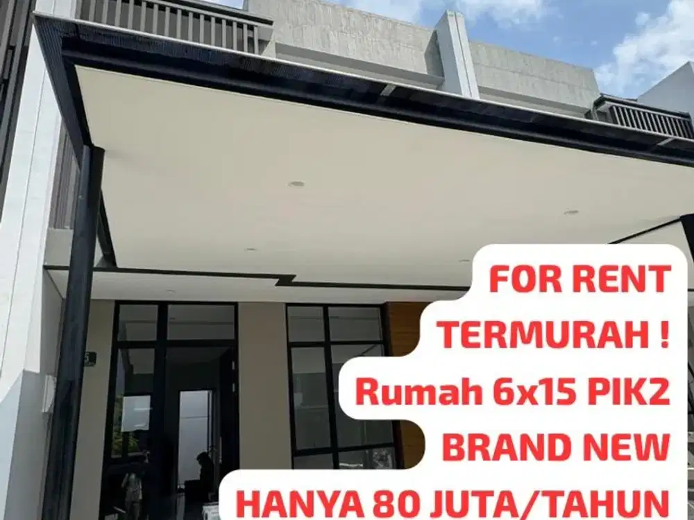 TERMURAH RUMAH 4 KAMAR PIK2. HANYA 80 JUTA PERTAHUN