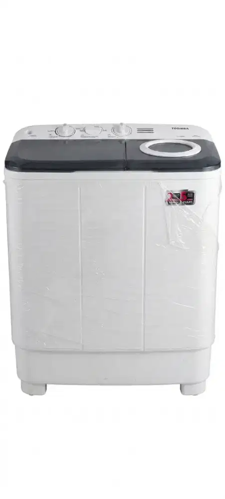 Mesin Cuci Toshiba 2 Tabung VH-H85MN - Baru 6 Bulan, Plastik!