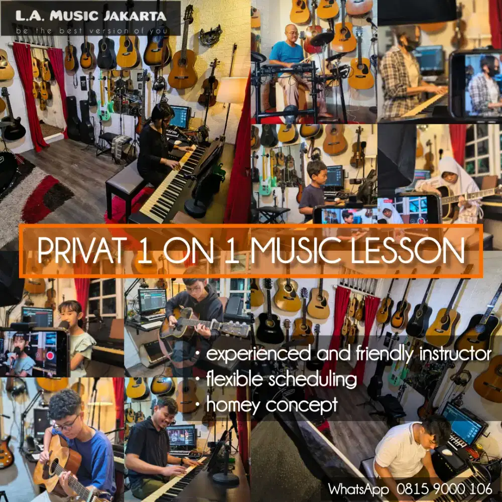 LES PRIVAT MUSIK VOKAL GITAR KEYBOARD PIANO BASS DRUM