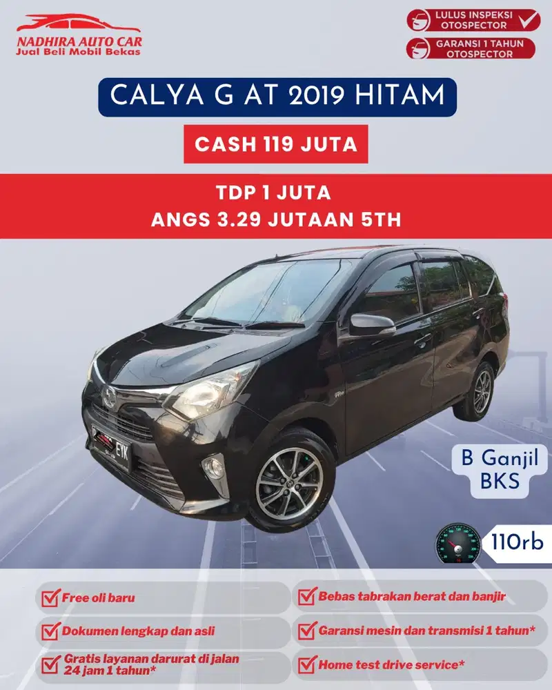 TDP 1 Juta Calya G AT 2019 Hitam
