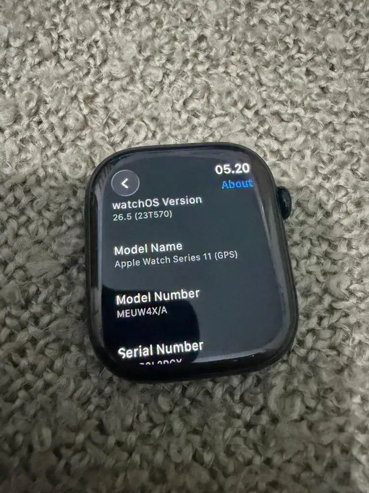 Apple Watch 11 46mm GPS Midnight Garansi Inter