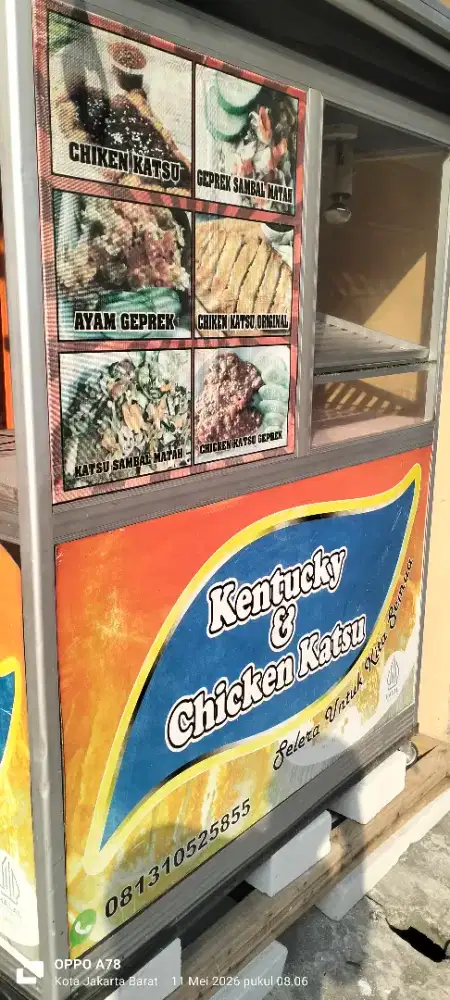 Gerobak etalase fried chicken