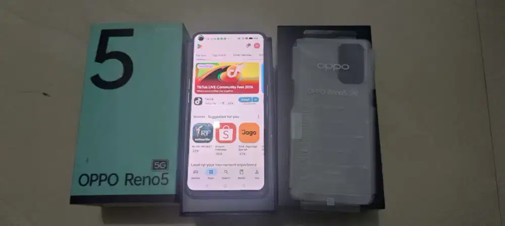 oppo reno 5 5G nfc finger print di layar