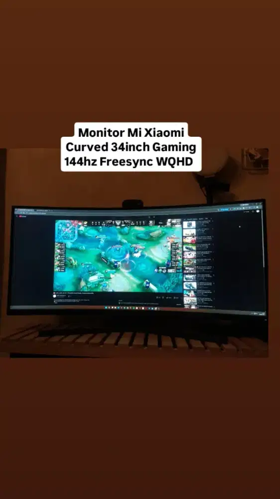 Monitor Ultrawide Xiaomi Curve 34 inch gaming 144HZ QHD 2K