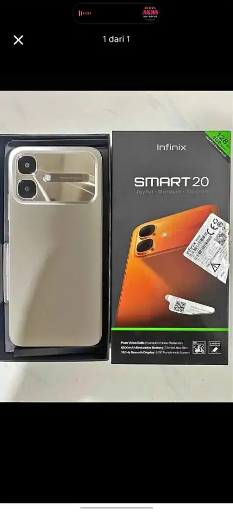 Infinix smart 20 ram4+4 rom128gb grey titanium
