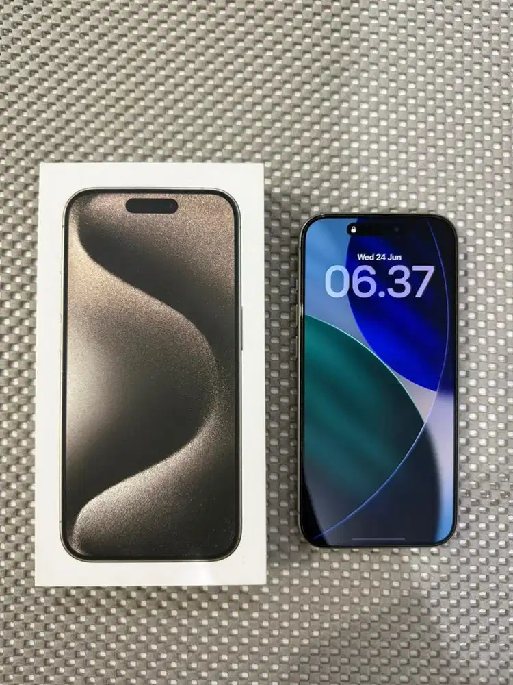 iPhone 15 pro 128gb ID/A natural titanium Mulus Like New Fullset Ori