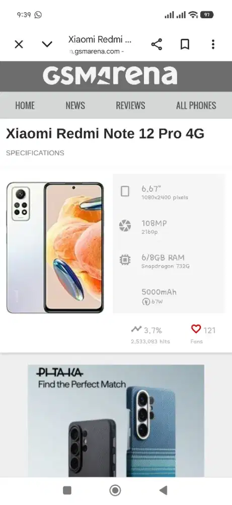 For sale XIAOMI REDMI NOTE 12 PRO 4G