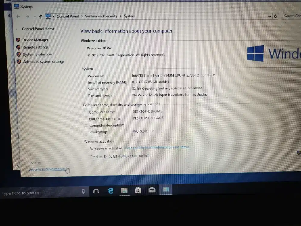 laptop hp proBook-440 G0 core i5