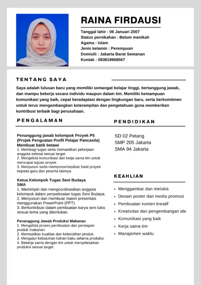 MENCARI PEKERJAAN (FRESH GRADUATE)