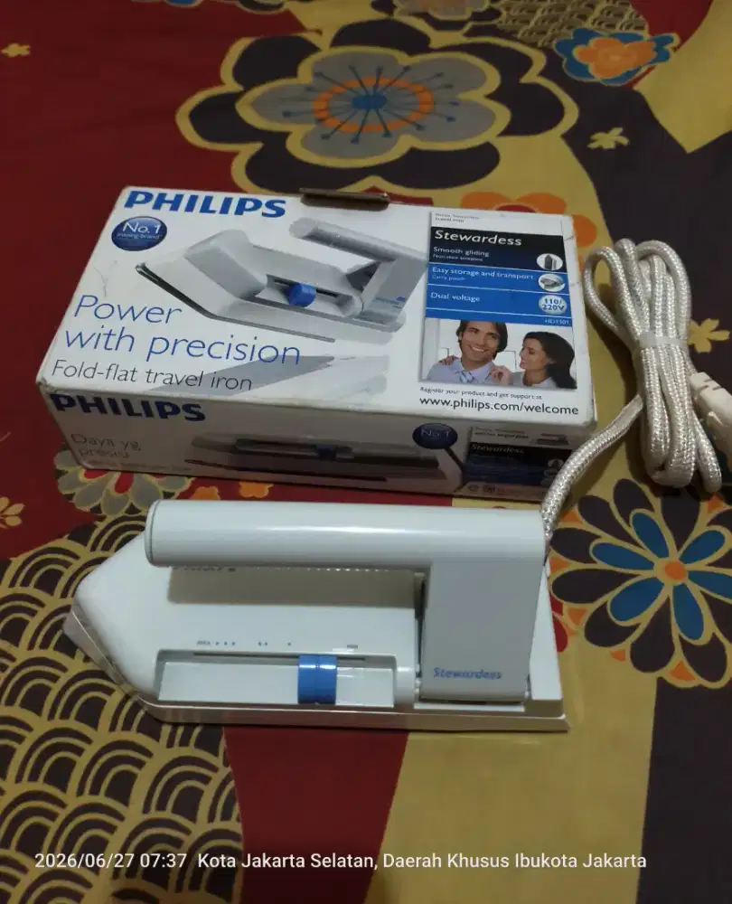 Setrika travel philips made in indonesia