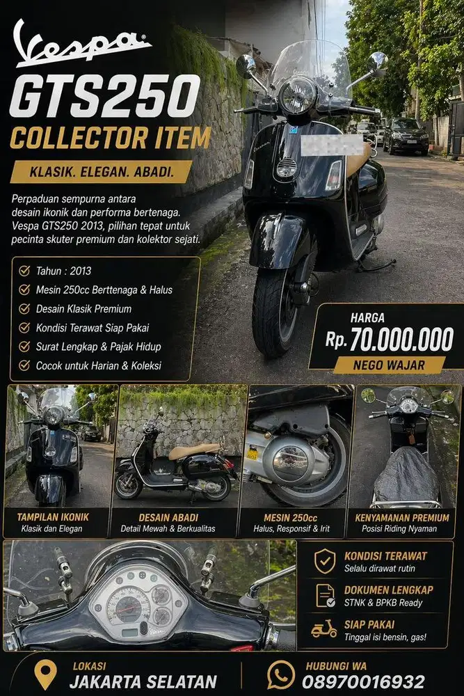 Vespa GTS250 Collector Item