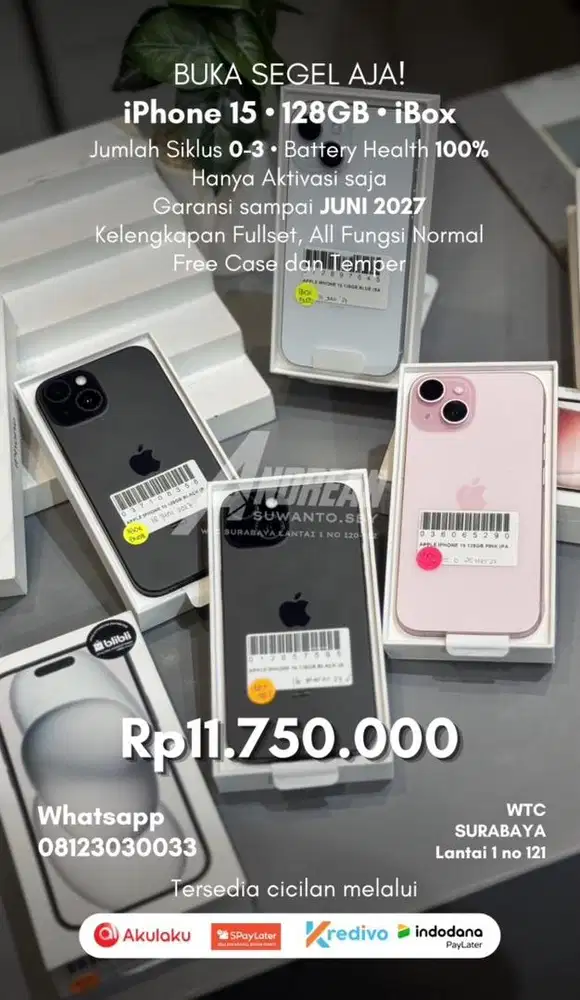 Second iphone 15 128 gb ibox bnob