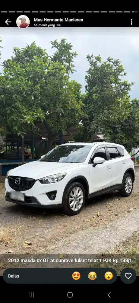 Mazda CX - 5 MATIC 2012 GT high SUV , SUNROOF , TIPE TERTINGGI