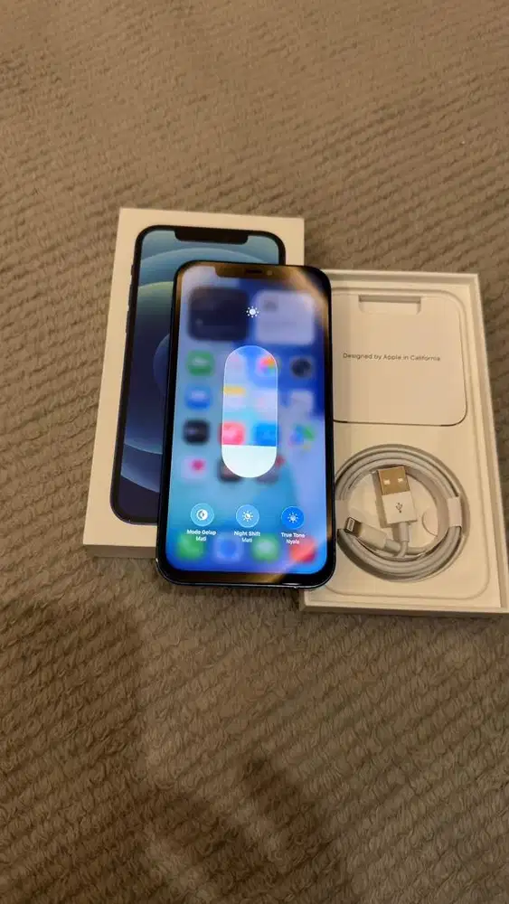 Iphone 12 Blue 128GB Resmi Ibox Lengkap